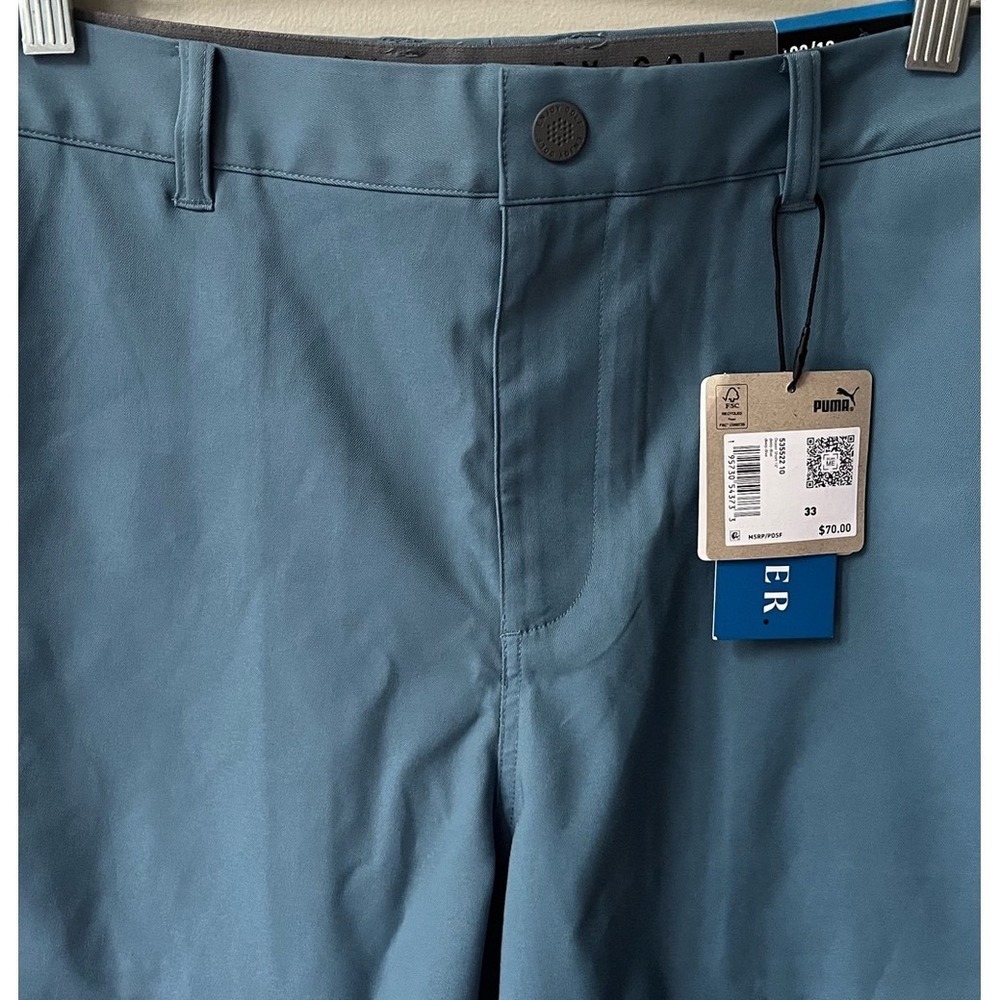 Puma Dealer Flat Front Performance Golf Shorts Mens 33 Blue 10 Inch Inseam NWT - Picture 4 of 16
